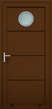 Drzwi panelowe bez przetłoczeń, przeszklenie O