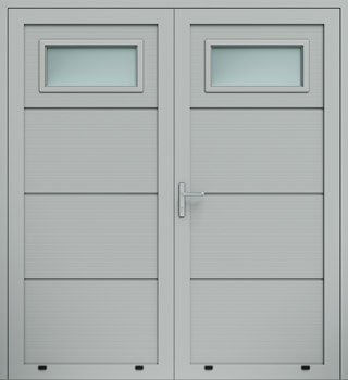 Drzwi panelowe dwuskrzydłowe, panel V, przeszklenie A1